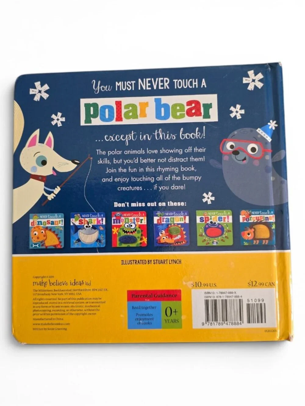 Interactive Toddler Board Book Lot 6 Usborne Touch Feel Never Touch Polar Bear